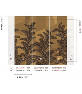 Papier Peint YUCATAN STRAW DGAMA2012 260 - Collection AMANI - MASUREEL - REF. DGAMA2012 260