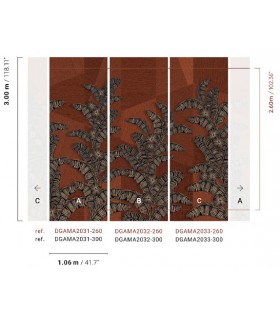 Papier Peint YUCATAN PERSIAN DGAMA2032 260 - Collection AMANI - MASUREEL - REF. DGAMA2032 260