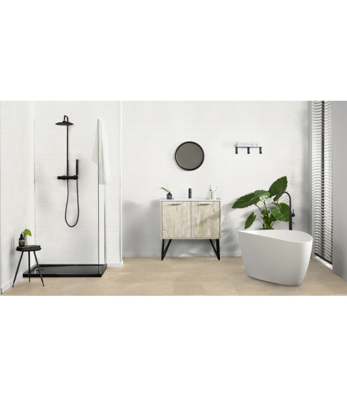 Dalle PVC sol Creation 40 Rigid Accoustic Curton Stone Light Grey - 399 mm x 730 mm