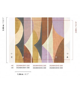 Papier Peint LUANA PLUM DGAMA3041 300 - Collection AMANI - MASUREEL - REF. DGAMA3041 300