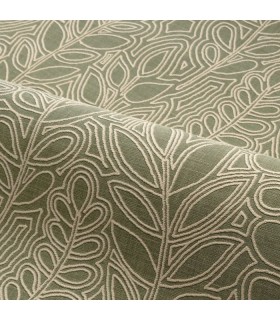 Papier Peint ASTRAGALE KAKI  - PALMADORA - CASAMANCE - REF.76680712