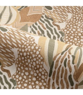 Papier Peint ALFABIA KAKI VANILLE  - PALMADORA - CASAMANCE - REF.76691324