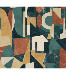 Papier Peint PALAZZI VERDE DGROC1021 300 - Collection ROCK - MASUREEL - REF. DGROC1021 300
