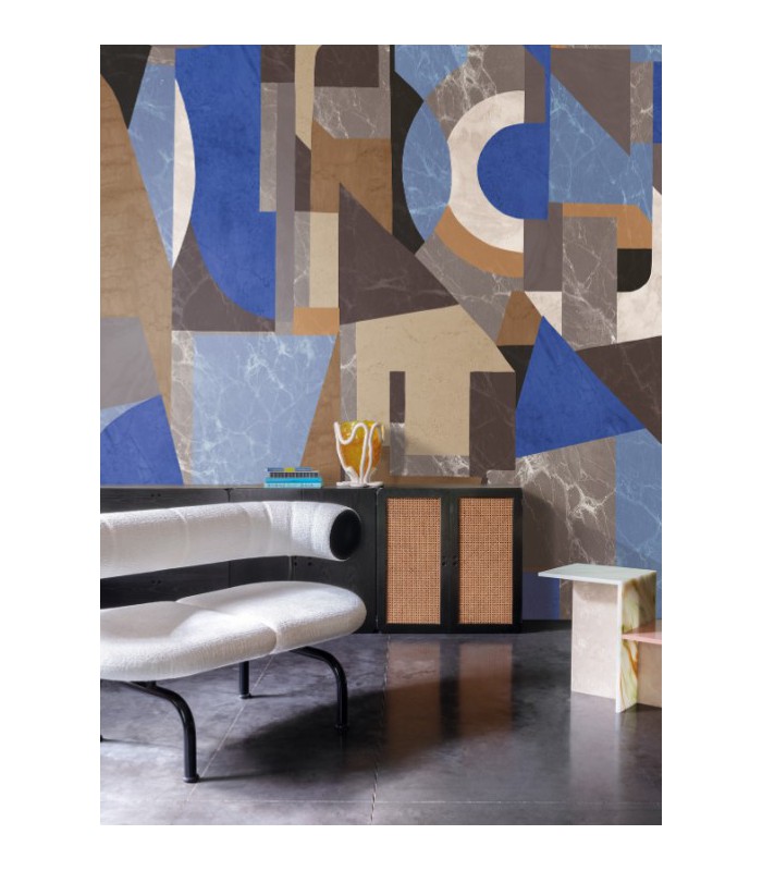 Papier Peint PALAZZI AZUR DGROC1041 260 - Collection ROCK - MASUREEL - REF. DGROC1041 260