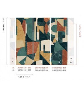 Papier Peint PALAZZI VERDE DGROC1021 260 - Collection ROCK - MASUREEL - REF. DGROC1021 260
