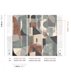 Papier Peint PALAZZI SLATE DGROC1032 260 - Collection ROCK - MASUREEL - REF. DGROC1032 260