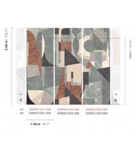 Papier Peint PALAZZI SLATE DGROC1032 300 - Collection ROCK - MASUREEL - REF. DGROC1032 300