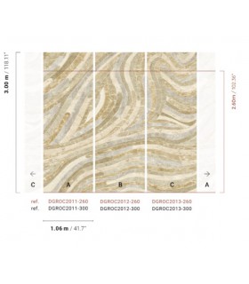 Papier Peint SERPENTINE BEIGE DGROC2012 260 - Collection ROCK - MASUREEL - REF. DGROC2012 260