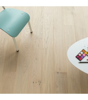 Parquet contrecollé Les Essentiels Regular Chêne Naturel Albâtre 1180 x 130 x 11 mm