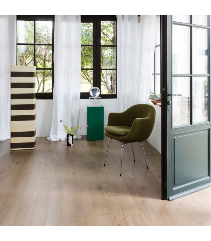 Parquet contrecollé Les Essentiels 3 Frises Kaolin 1180 x 210 x 13,2 mm
