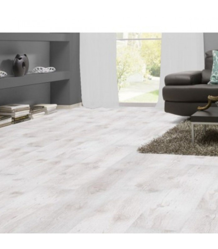 Kronotex Parquet Stratifié 7mm - Chêne Blanc Standard D2951 - 1376 x 193 x 7 mm