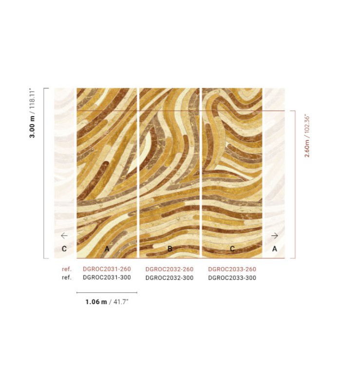 Papier Peint SERPENTINE SUN DGROC2032 260 - Collection ROCK - MASUREEL - REF. DGROC2032 260