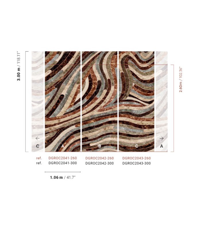 Papier Peint SERPENTINE RUST DGROC2043 260 - Collection ROCK - MASUREEL - REF. DGROC2043 260