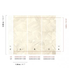 Papier Peint PAROS WHITE DGROC3011 300 - Collection ROCK - MASUREEL - REF. DGROC3011 300