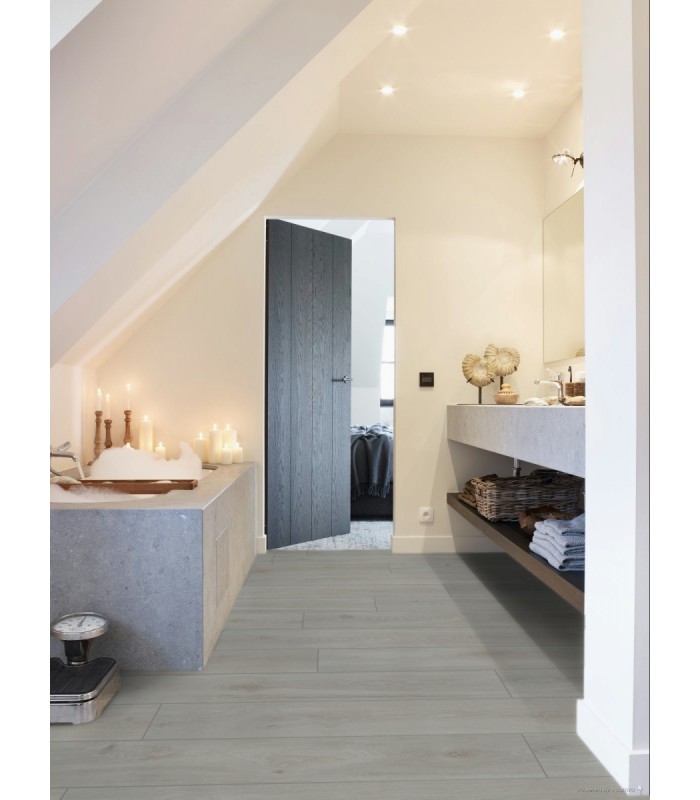 Parquet stratifié Ocean+ 12mm - Bloom Silver Grey 6426 - Résistant à l'eau - 1288 x 190 x 12 mm