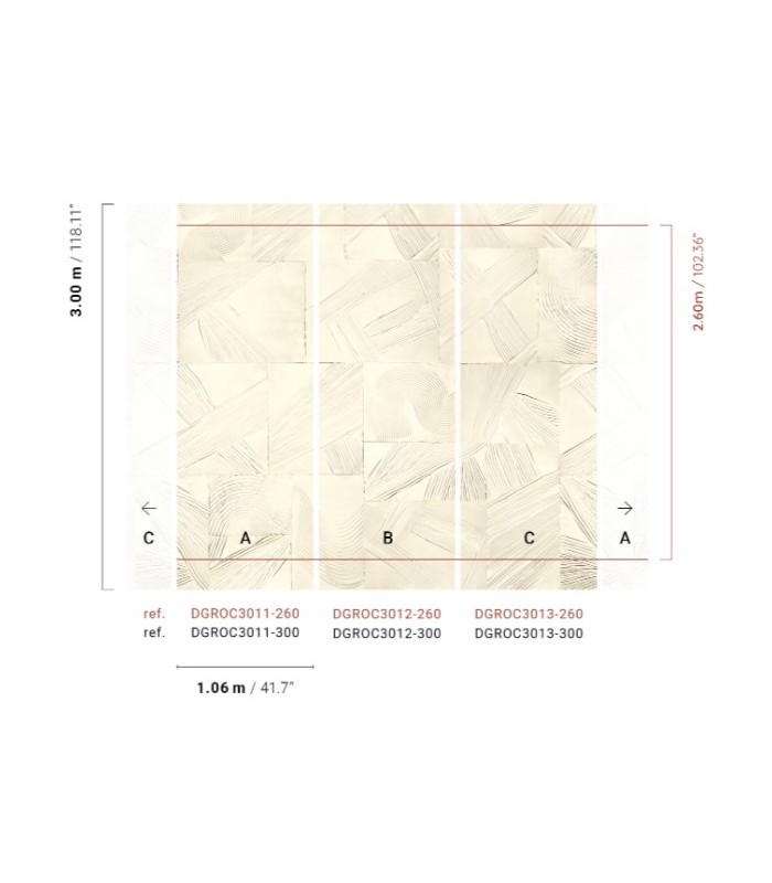 Papier Peint PAROS WHITE DGROC3013 300 - Collection ROCK - MASUREEL - REF. DGROC3013 300