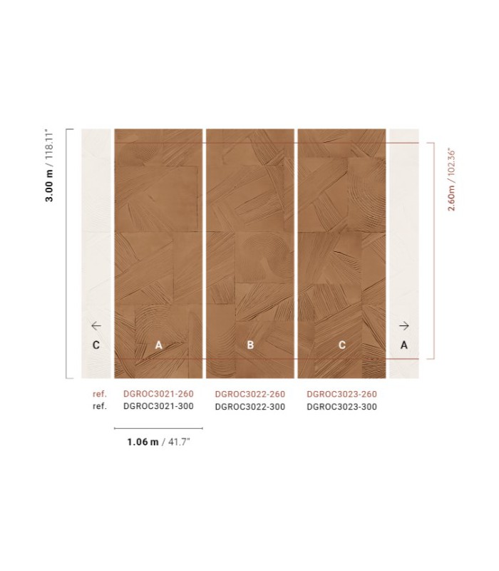 Papier Peint PAROS TERRA DGROC3021 300 - Collection ROCK - MASUREEL - REF. DGROC3021 300
