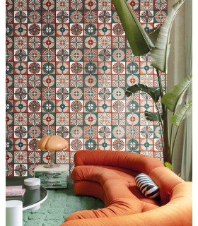 Papier Peint RAY CANTALOUPE ROC403 - Collection ROCK - MASUREEL - REF. ROC403