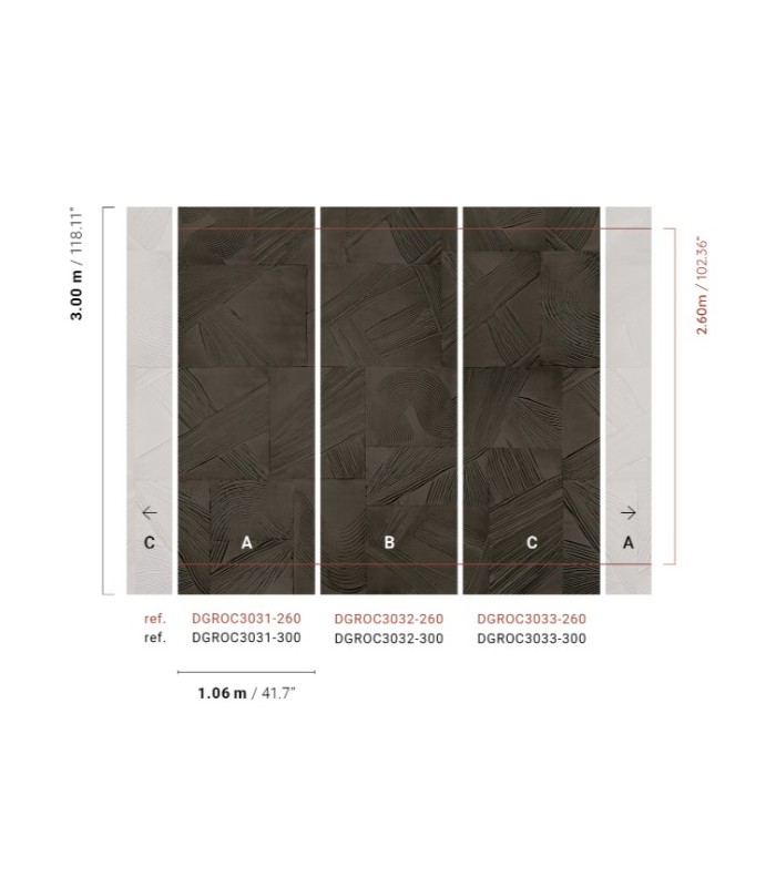 Papier Peint PAROS COFFEE DGROC3031 260 - Collection ROCK - MASUREEL - REF. DGROC3031 260