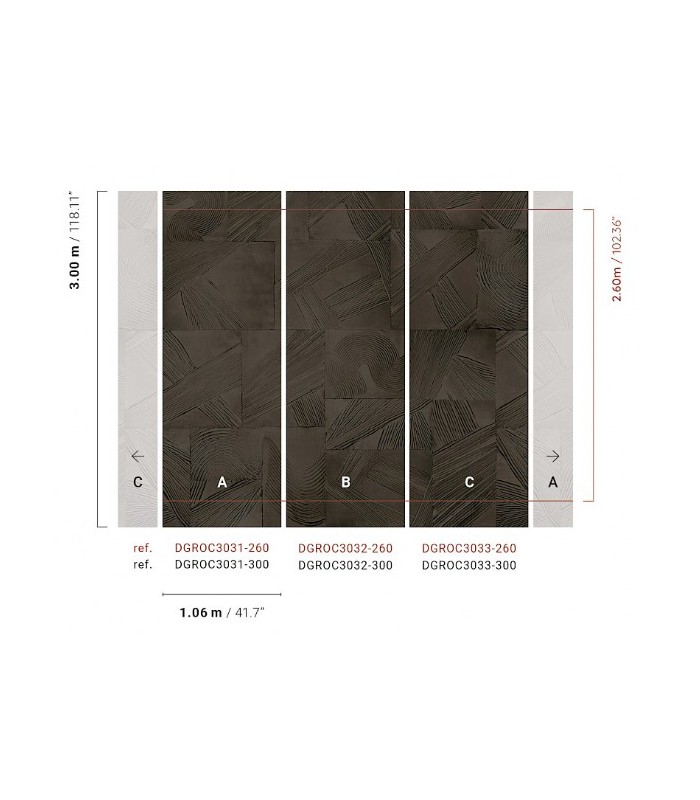 Papier Peint PAROS COFFEE DGROC3032 300 - Collection ROCK - MASUREEL - REF. DGROC3032 300