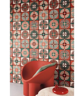 Papier Peint RAY CANTALOUPE ROC403 - Collection ROCK - MASUREEL - REF. ROC403