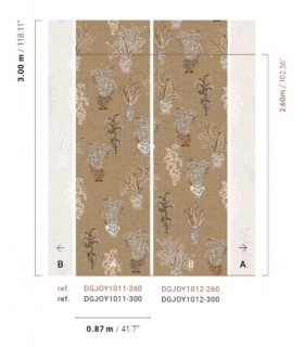 Papier Peint BOUQUET  TABACCO DGJOY1012 260 - Collection JOY - MASUREEL - REF. DGJOY1012 260