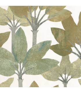 Papier peint BABEL VERT NIL - Collection Babylone - CASADECO - Ref. BBLN89717283