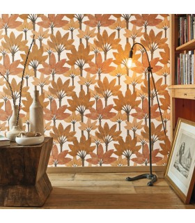 Papier peint BABEL JAUNE CURRY - Collection Babylone - CASADECO - Ref. BBLN89712310