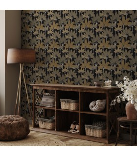 Papier peint BABEL MORDORE NOIR - Collection Babylone - CASADECO - Ref. BBLN89712390