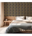Papier peint BABEL MORDORE NOIR - Collection Babylone - CASADECO - Ref. BBLN89712390