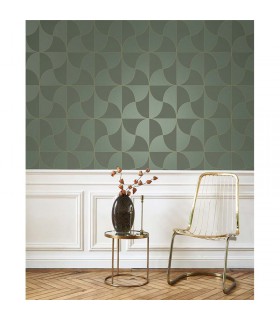 Papier peint VIREVOLTE VERT TAIGA - Collection Alchimie - CASADECO - Ref. ALMI89937777