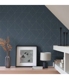 Papier peint SUBTILITE BLEU ENCRE - Collection Alchimie - CASADECO - Ref. ALMI89956803