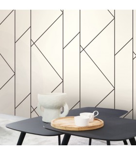 Papier peint PURE BEIGE / NOIR FUSAIN - Collection Alchimie - CASADECO - Ref. ALMI89901864