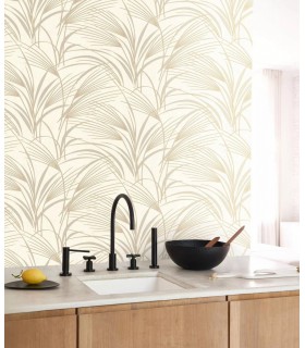 Papier peint SAMARRA VERT AMANDE - Collection Babylone - CASADECO - Ref. BBLN89726028