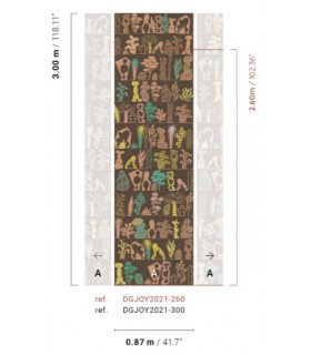 Papier Peint GAUDIA HEATHER DGJOY2021 300 - Collection JOY - MASUREEL - REF. DGJOY2021 300