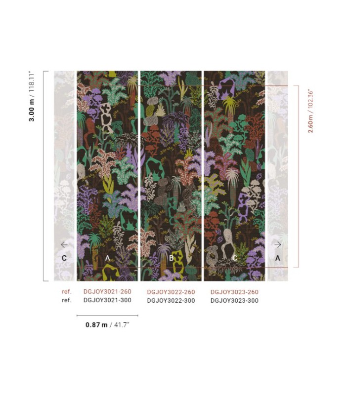 Papier Peint BAYA HEATHER DGJOY3022 300 - Collection JOY - MASUREEL - REF. DGJOY3022 300