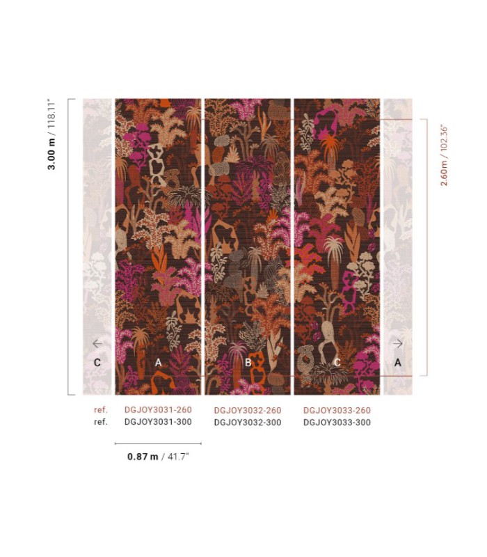 Papier Peint BAYA PUNCH DGJOY3033 300 - Collection JOY - MASUREEL - REF. DGJOY3033 300