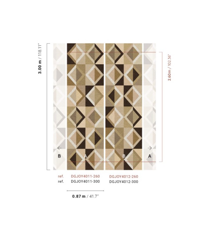 Papier Peint LUNCA IVORY DGJOY4011 260 - Collection JOY - MASUREEL - REF. DGJOY4011 260