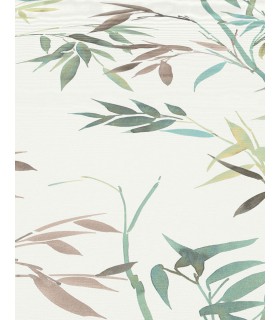 Papier peint Erismann, Collection Martinique - Intissé grainé, Décor : BAMBOU VERT CELADON