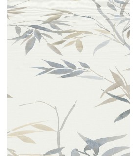 Papier peint Erismann, Collection Martinique - Intissé grainé, Décor : BAMBOU BEIGE GRIS