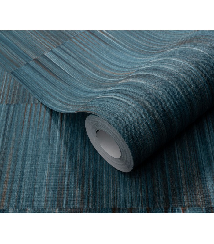 Papier peint Erismann, Collection Martinique - Intissé grainé, Décor : OXIDIZED BLEU