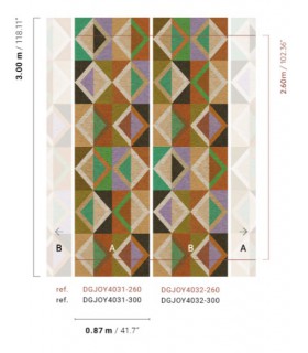 Papier Peint LUNCA PEACH DGJOY4032 260 - Collection JOY - MASUREEL - REF. DGJOY4032 260