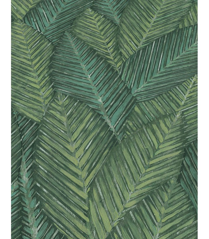 Papier peint Erismann, Collection Martinique - Intissé grainé, Décor : RETREAT VERT