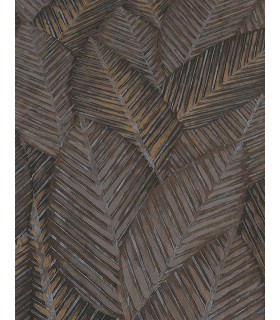 Papier peint Erismann, Collection Martinique - Intissé grainé, Décor : RETREAT MARRON