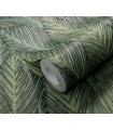 Papier peint Erismann, Collection Martinique - Intissé grainé, Décor : RETREAT VERT