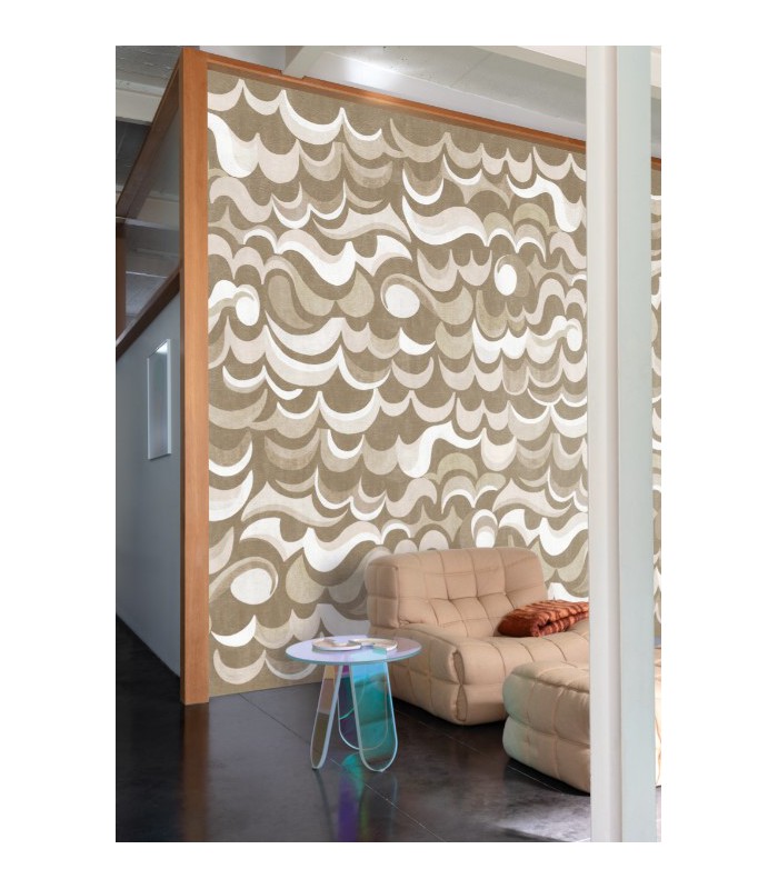 Papier Peint CHEVIOT IVORY DGRHA1011 260 - Collection RHAPSODY - MASUREEL - REF. DGRHA1011 260