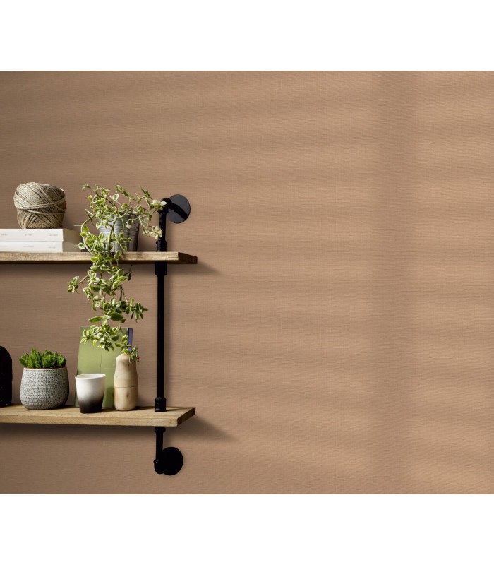 Papier peint Erismann - La Terrasse - uni effet textile beige caramel - 1026206