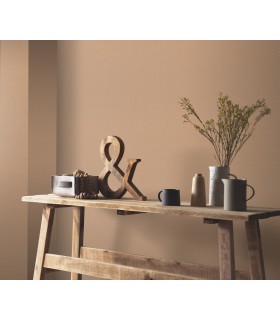 Papier peint Erismann - La Terrasse - uni effet textile beige caramel - 1026206