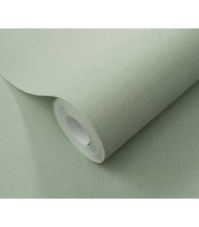 Papier peint Erismann - La Terrasse uni effet textile vert clair - 1026235