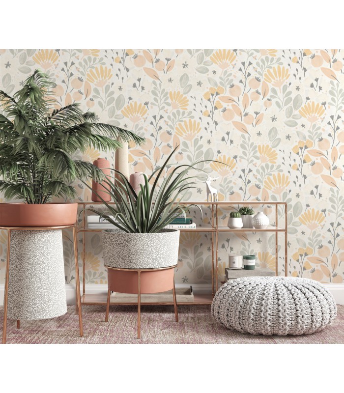 Papier peint Erismann - La Terrasse floral beige - 1051805